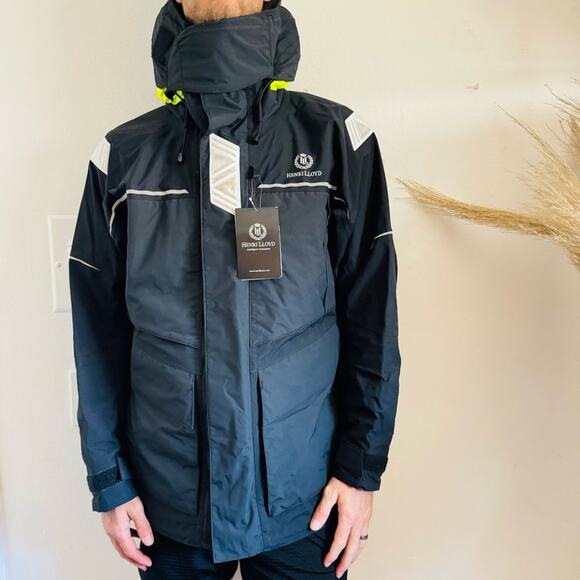 NEW Henri Lloyd $995 Black Transocean Jacket Waterproof Rain Sailing Coat S - Picture 8 of 15